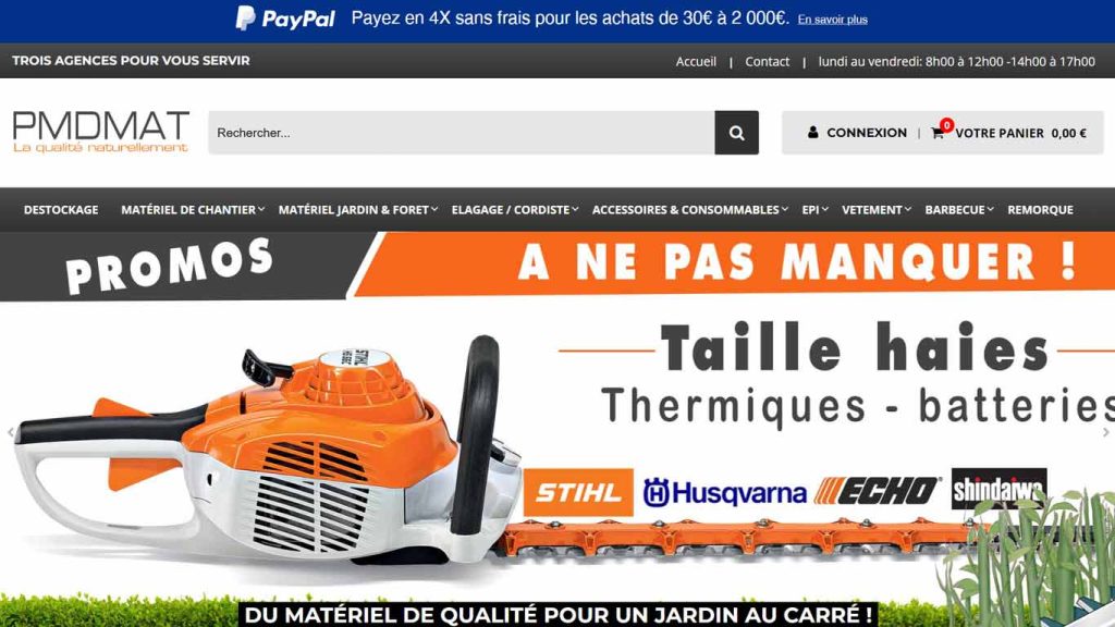 Lancement du e-commerce PMDMAT